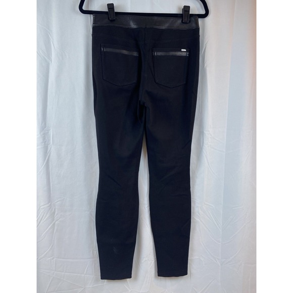 White House Black Market Skinny Leg Faux Leather Front Women's Size‎ 2R Jeggings - Picture 8 of 12